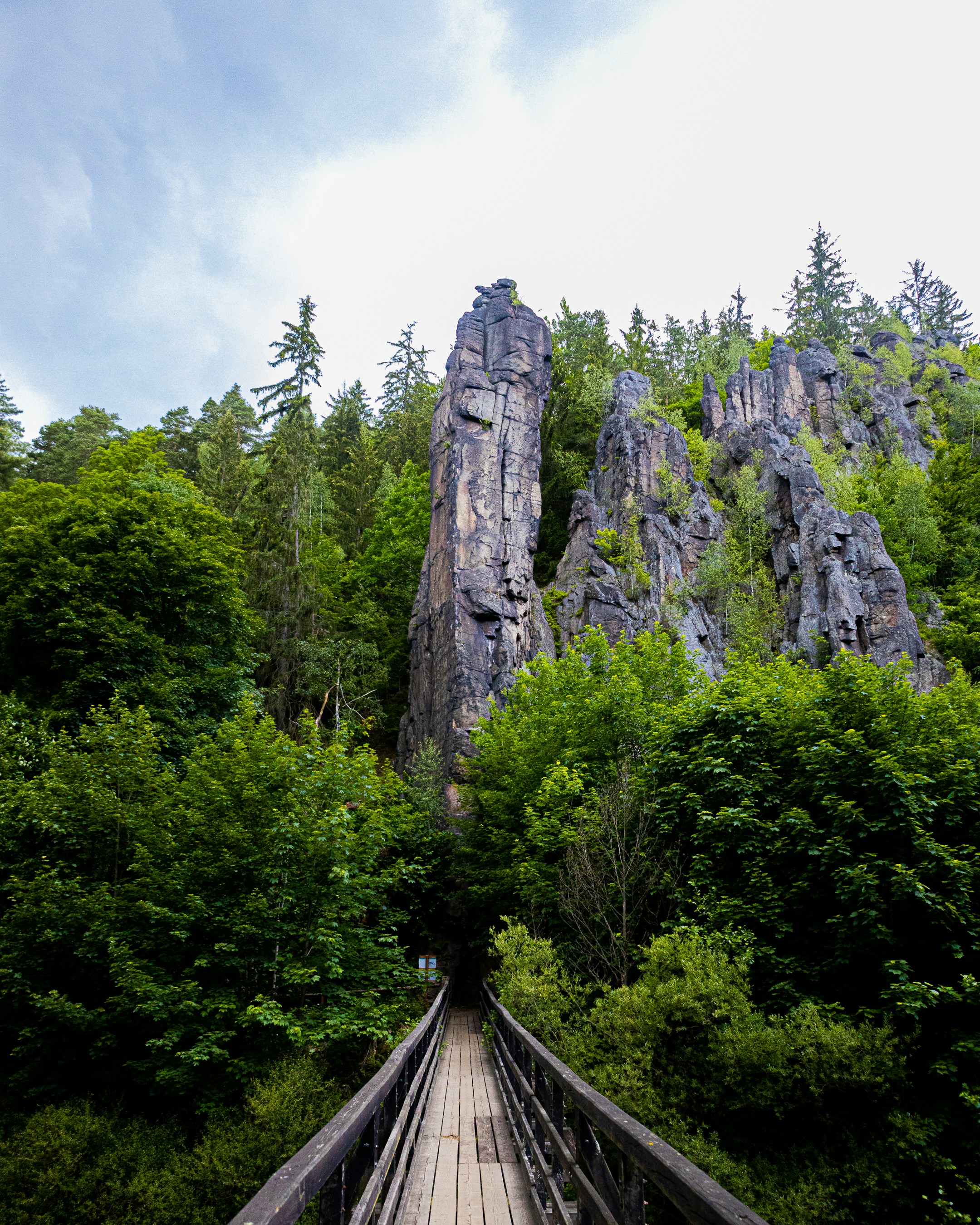 Foto zum Thema Eine Brücke, die über eine Klippe führt Kostenloses
