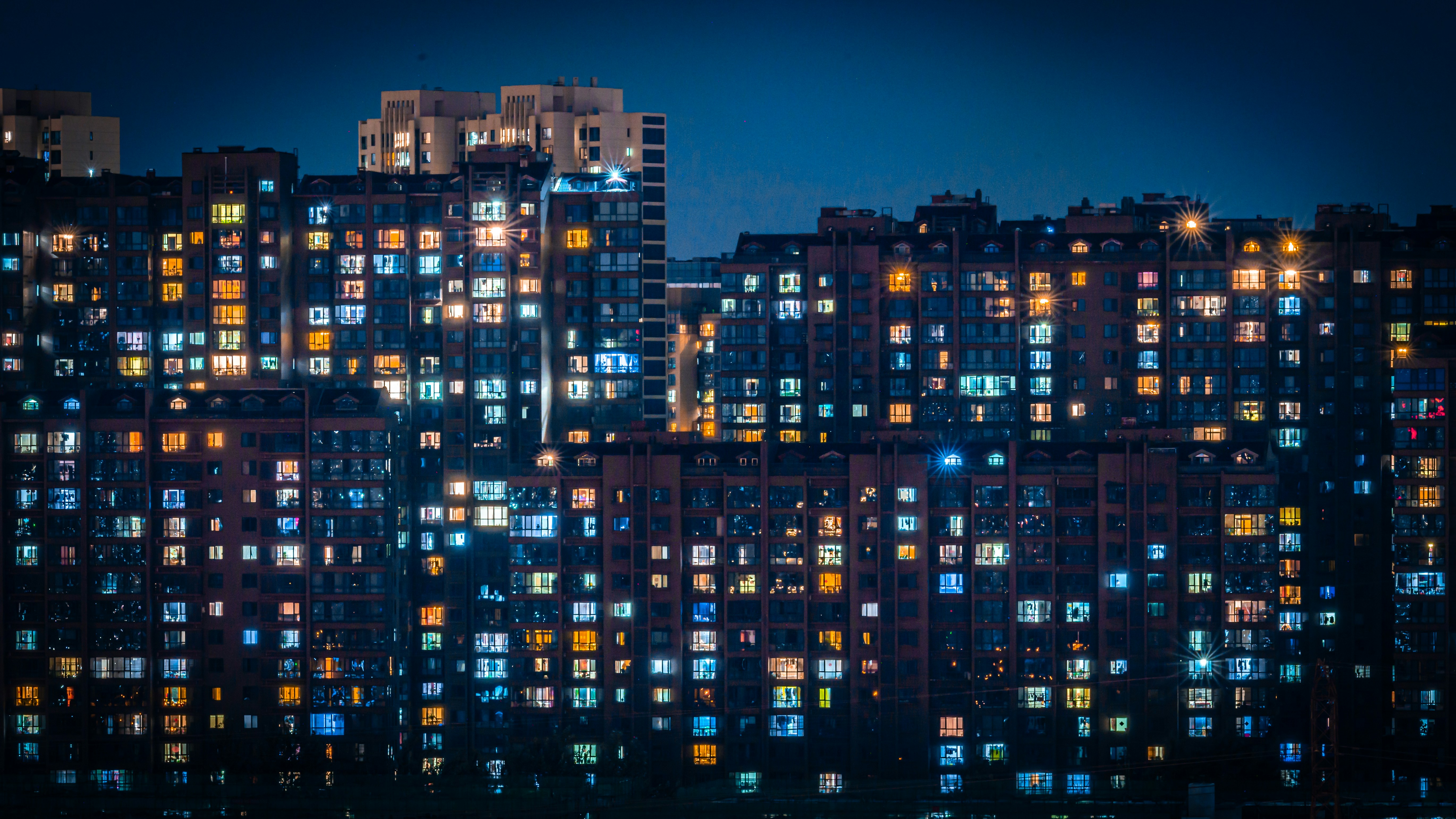 a city at night