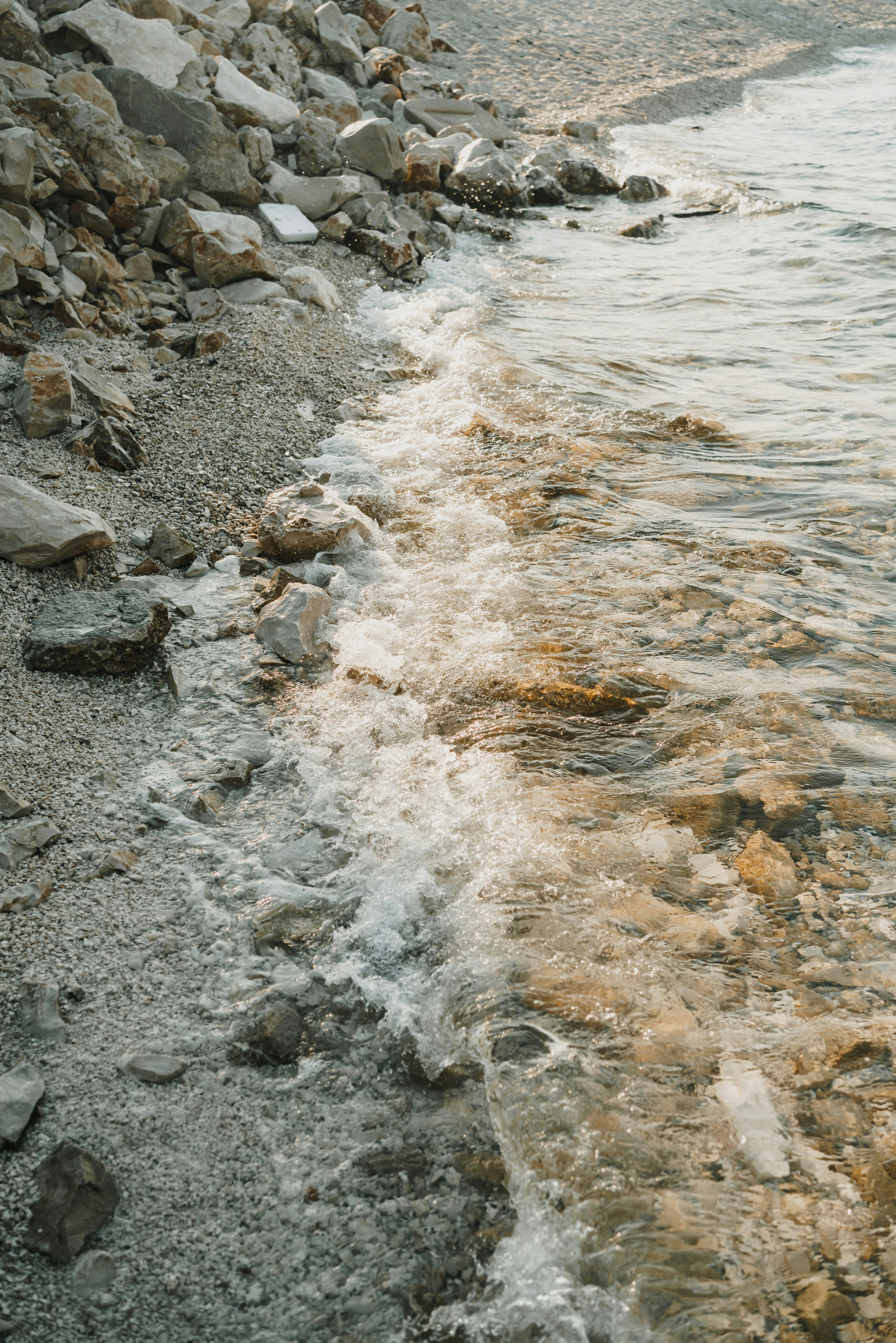 a rocky river bed