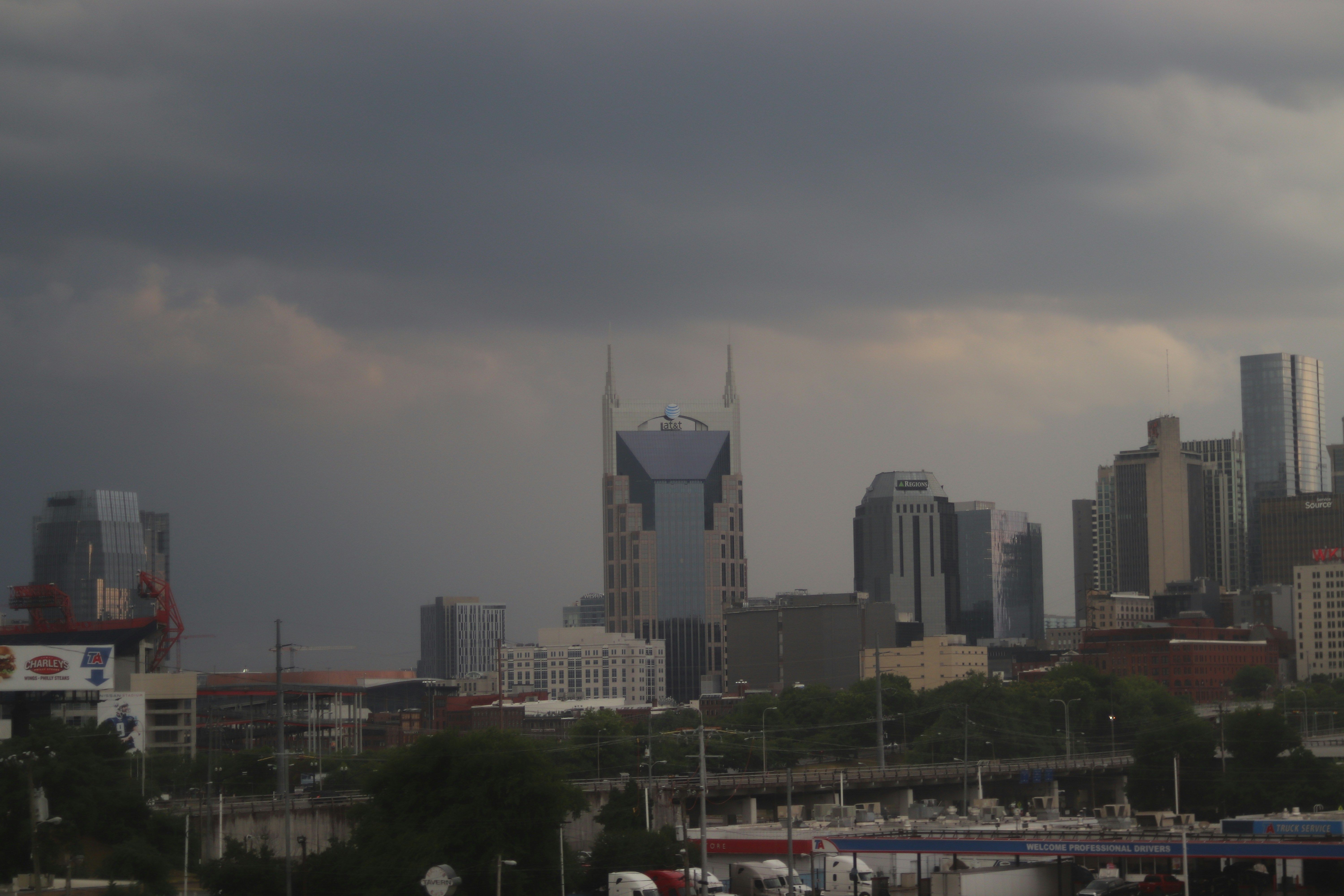 a city with tall buildings
