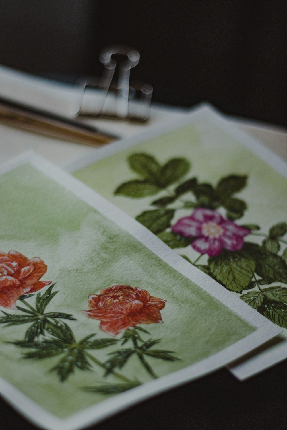 a plate with flowers on it