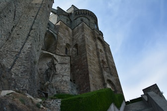 a stone building with a tower