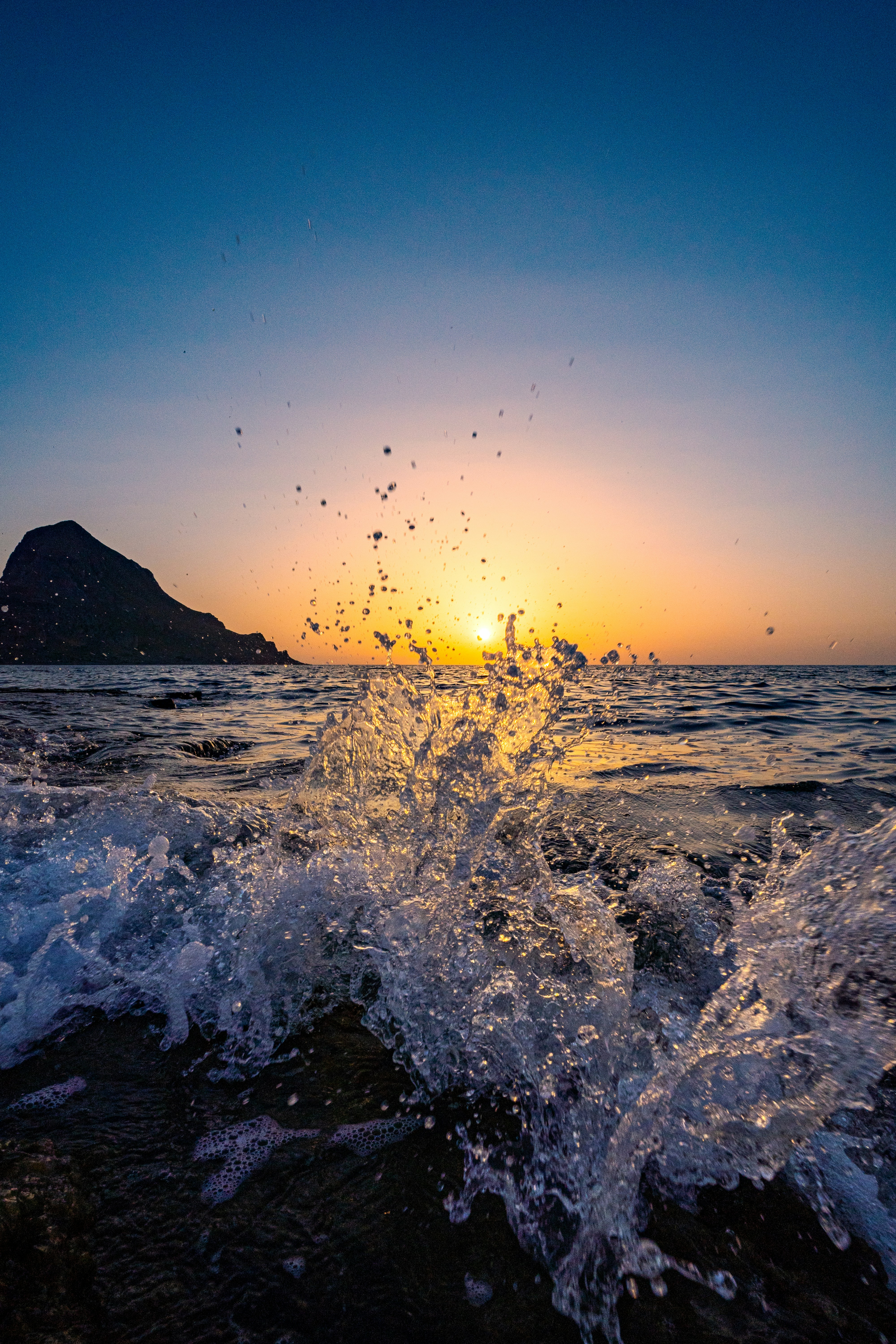a sunset over a beach