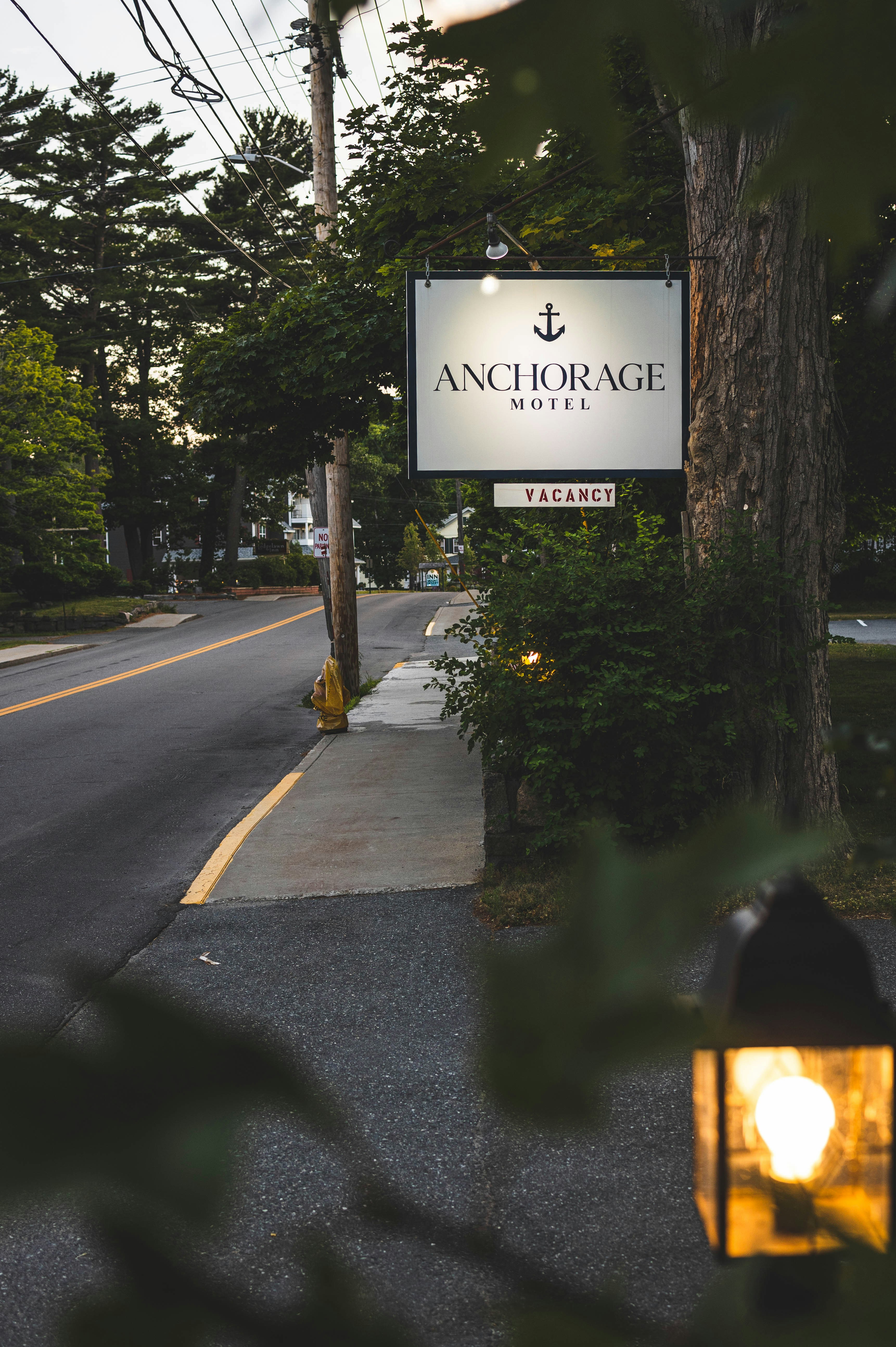 a sign on the side of a road