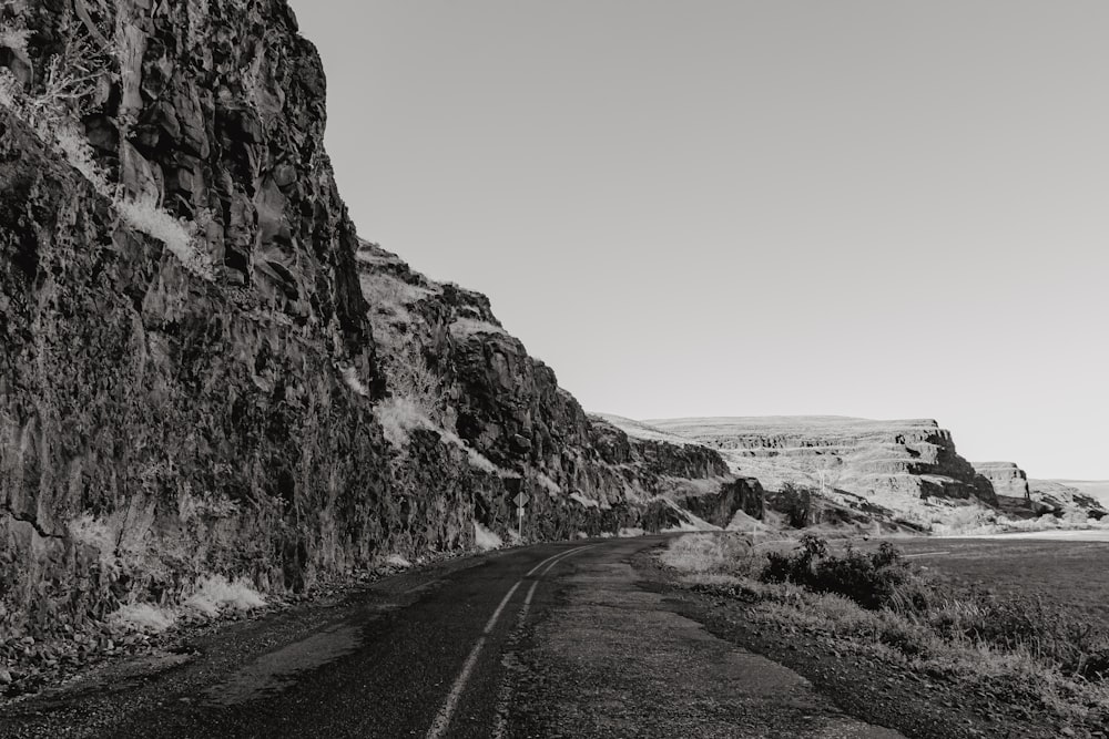 a road going through a mountain