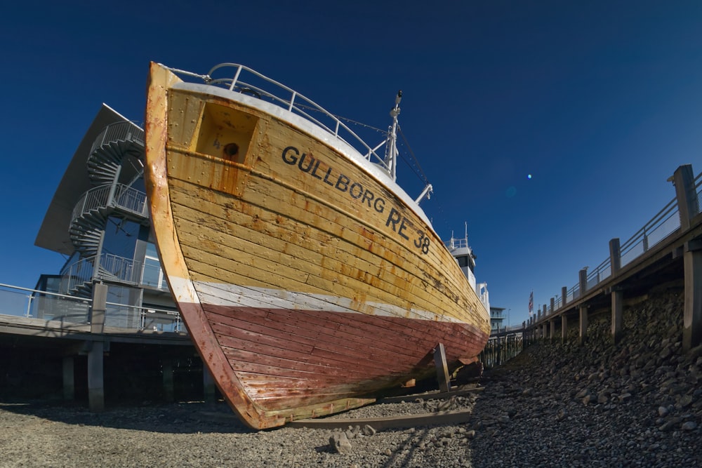 a boat on the beach