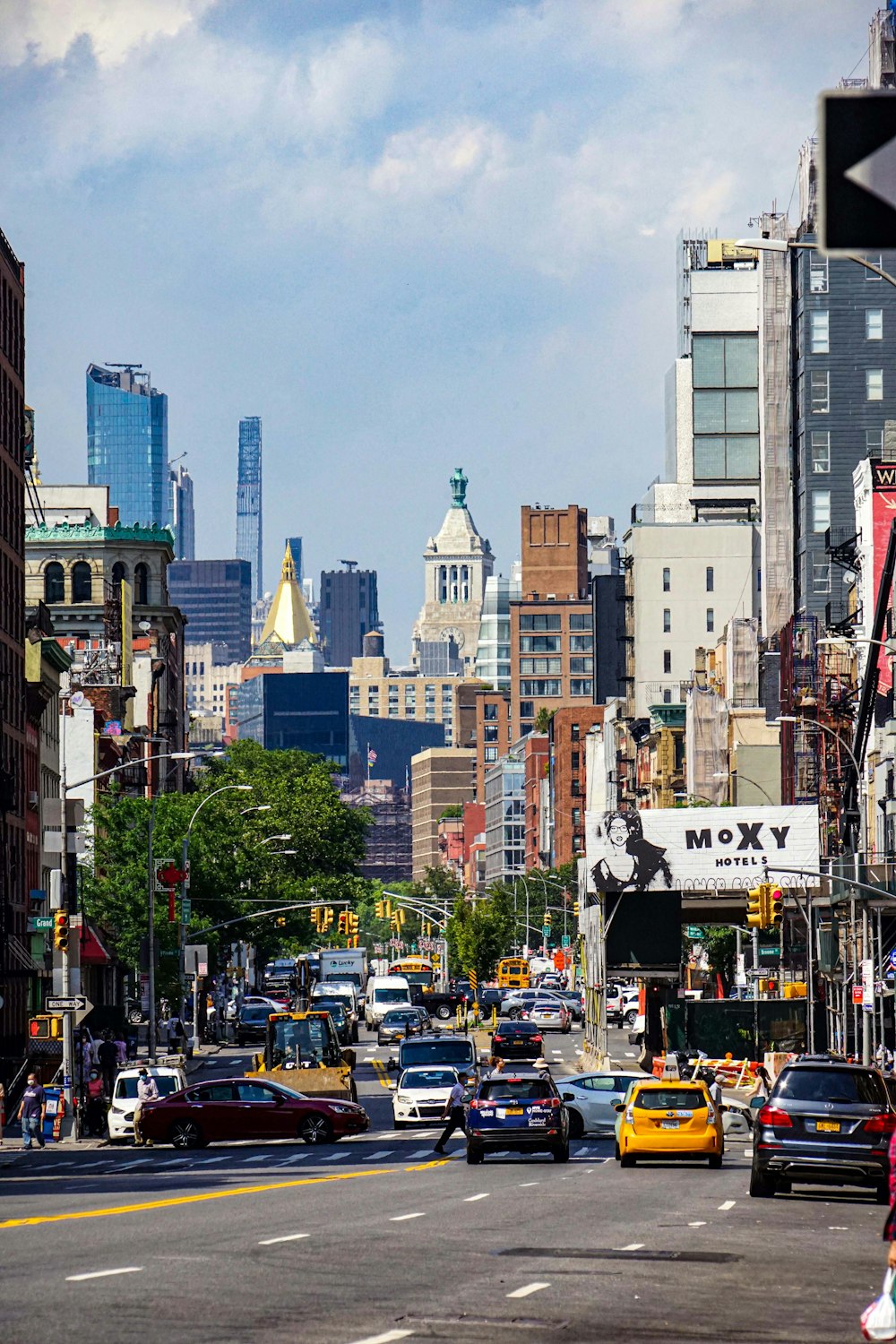 a busy city street