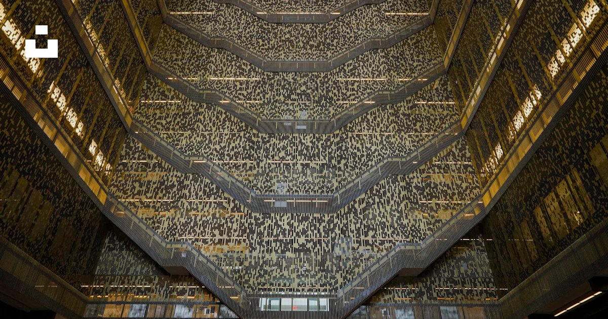 Bobst Library Inside A large building with a glass ceiling photo – Free Elmer holmes bobst ...