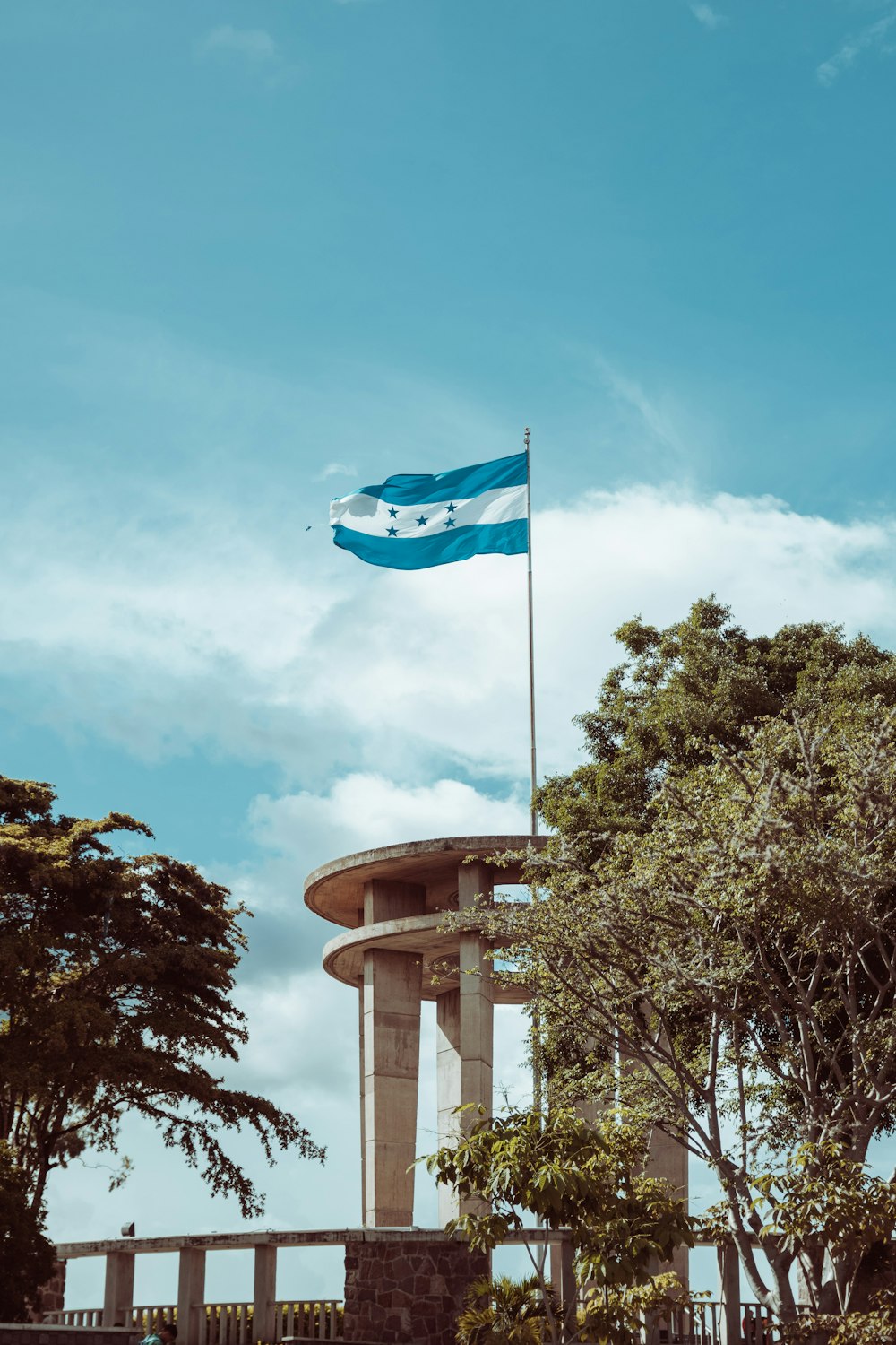 a flag flying on a pole