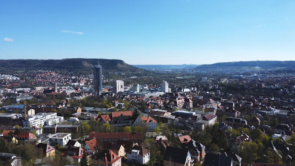 a city with many buildings