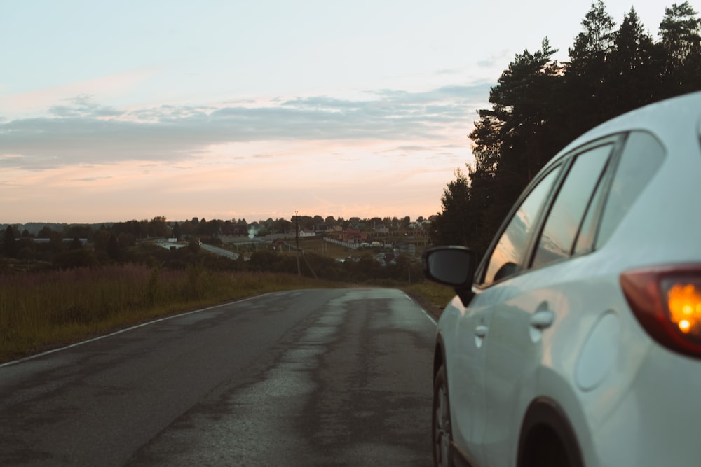 a car on a road