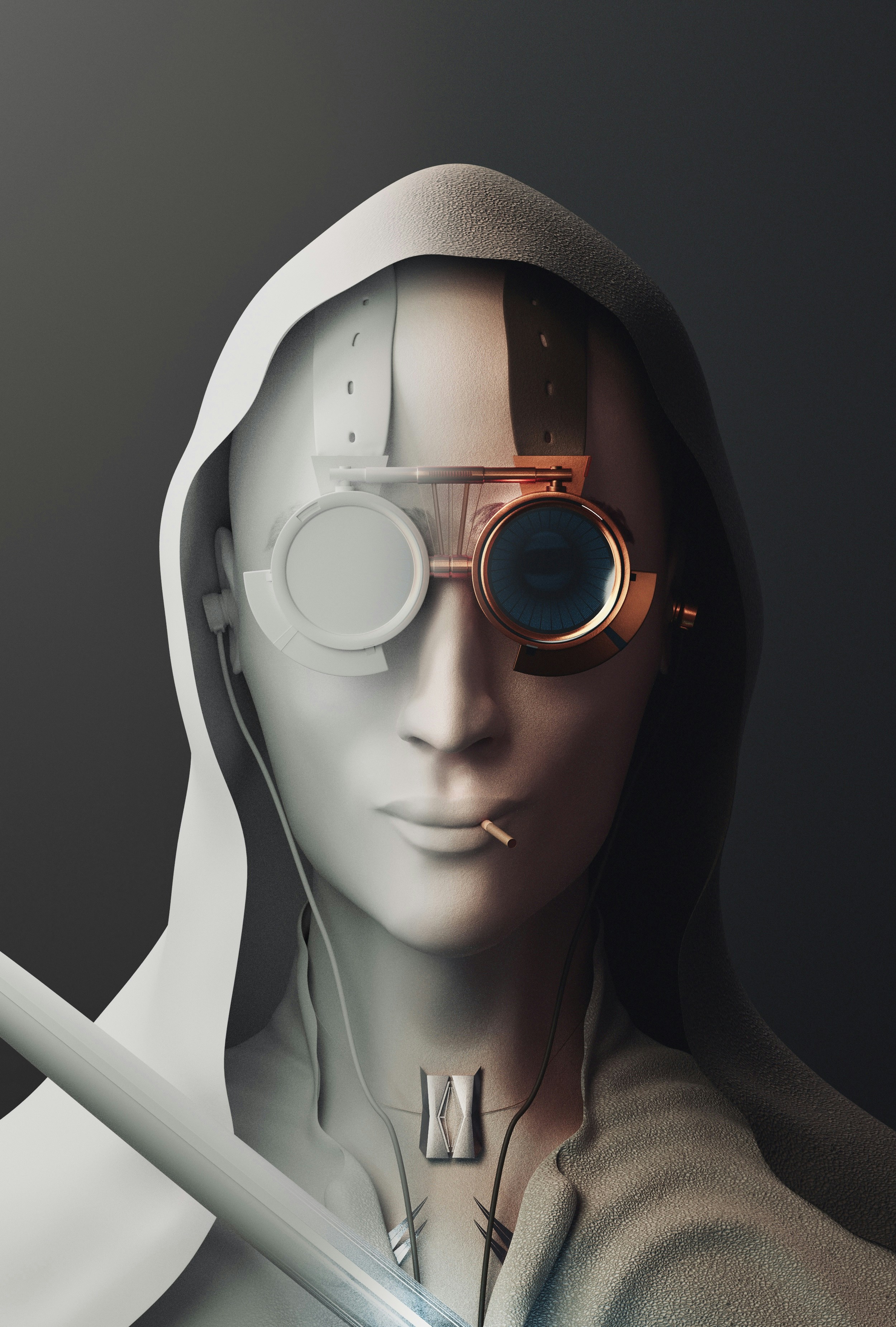 a person wearing a mask