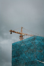 a crane on top of a building