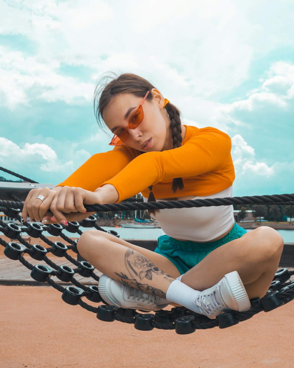 a person working on a bicycle