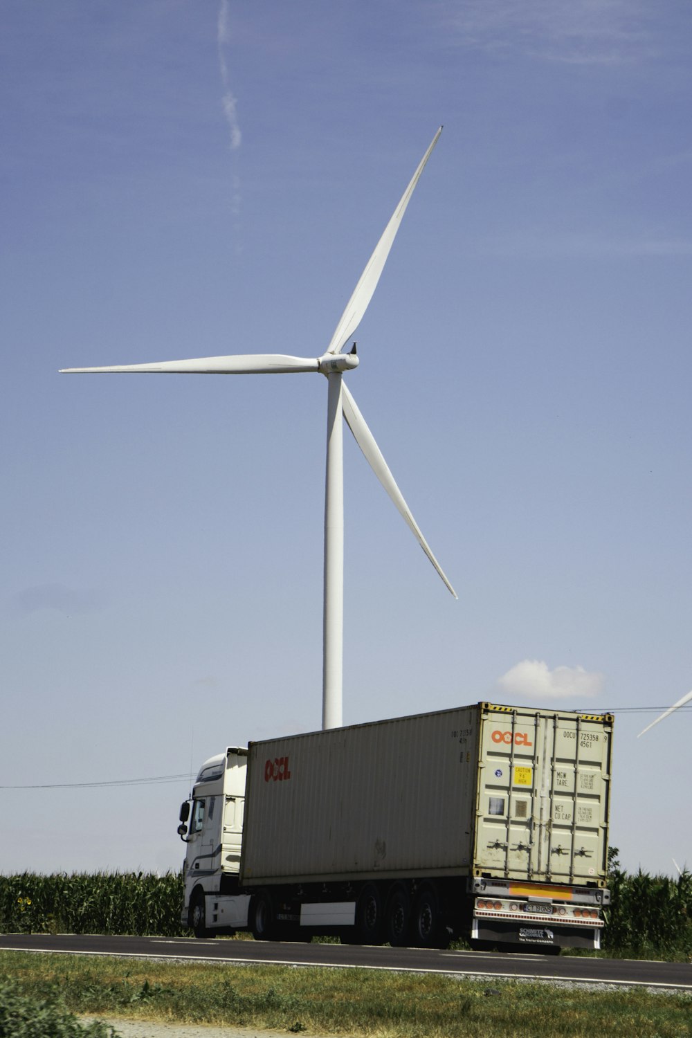 a truck with a windmill on top