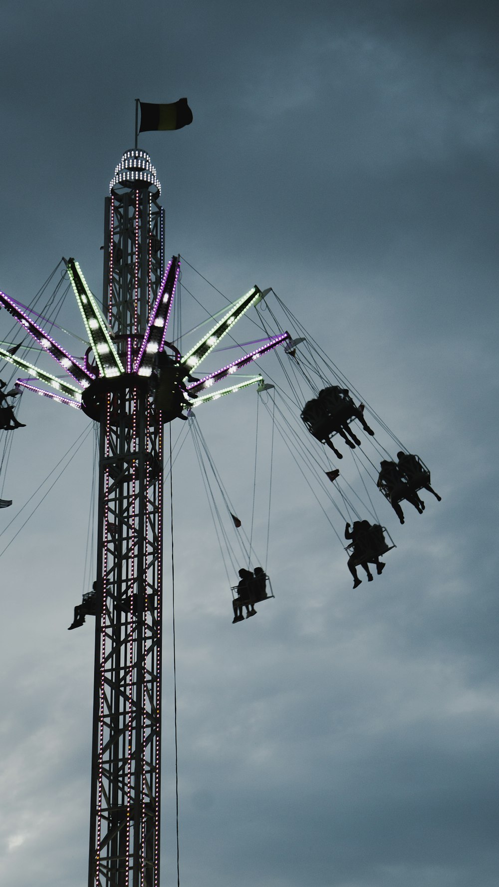 a group of people on a roller coaster