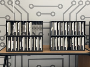 a shelf with books on it