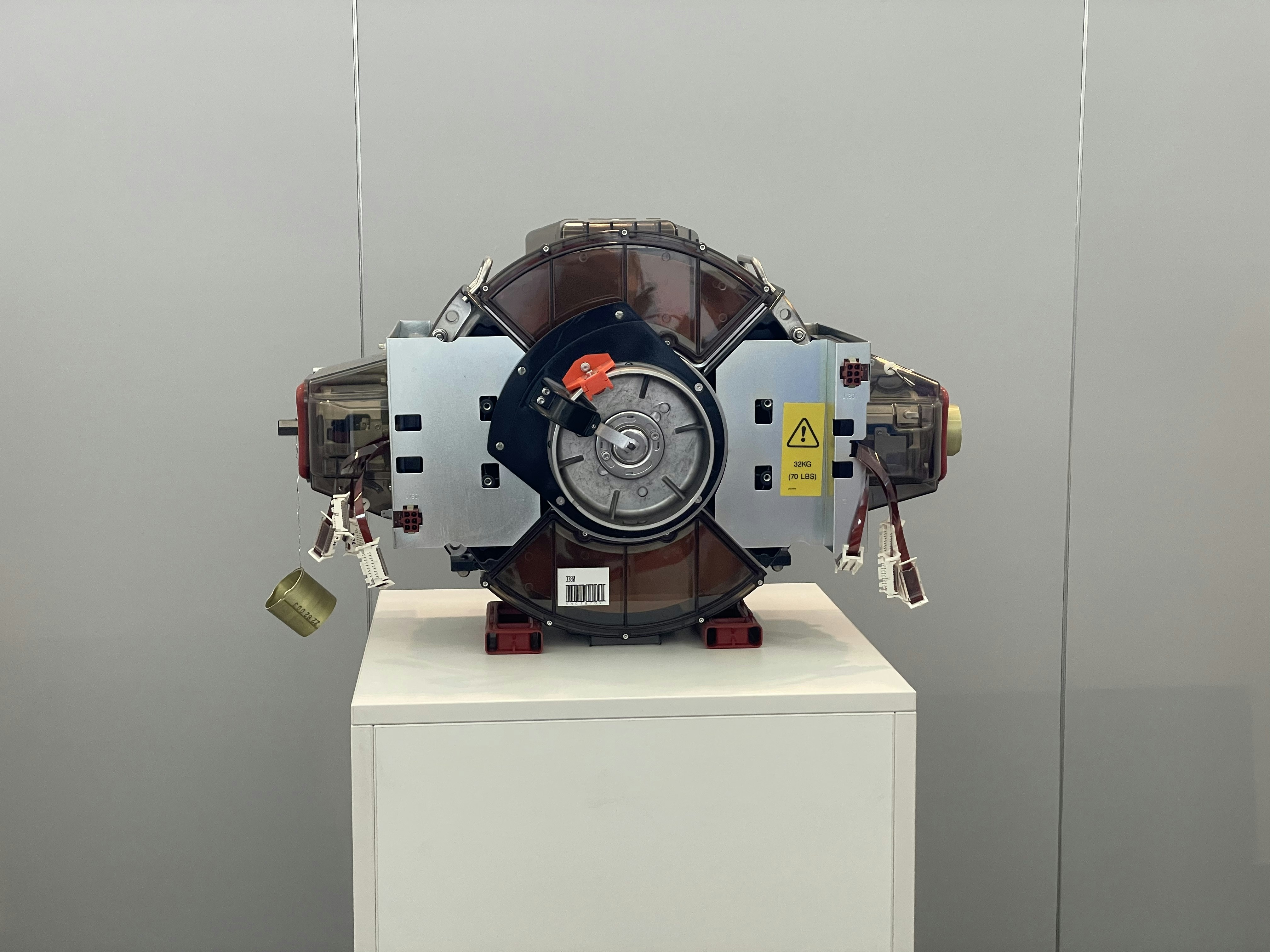 a machine on a white surface