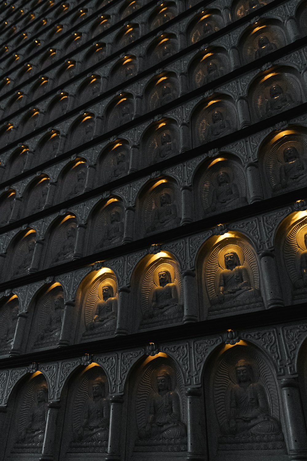 a large ornate building with statues