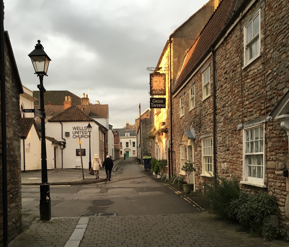 a street with buildings on either side