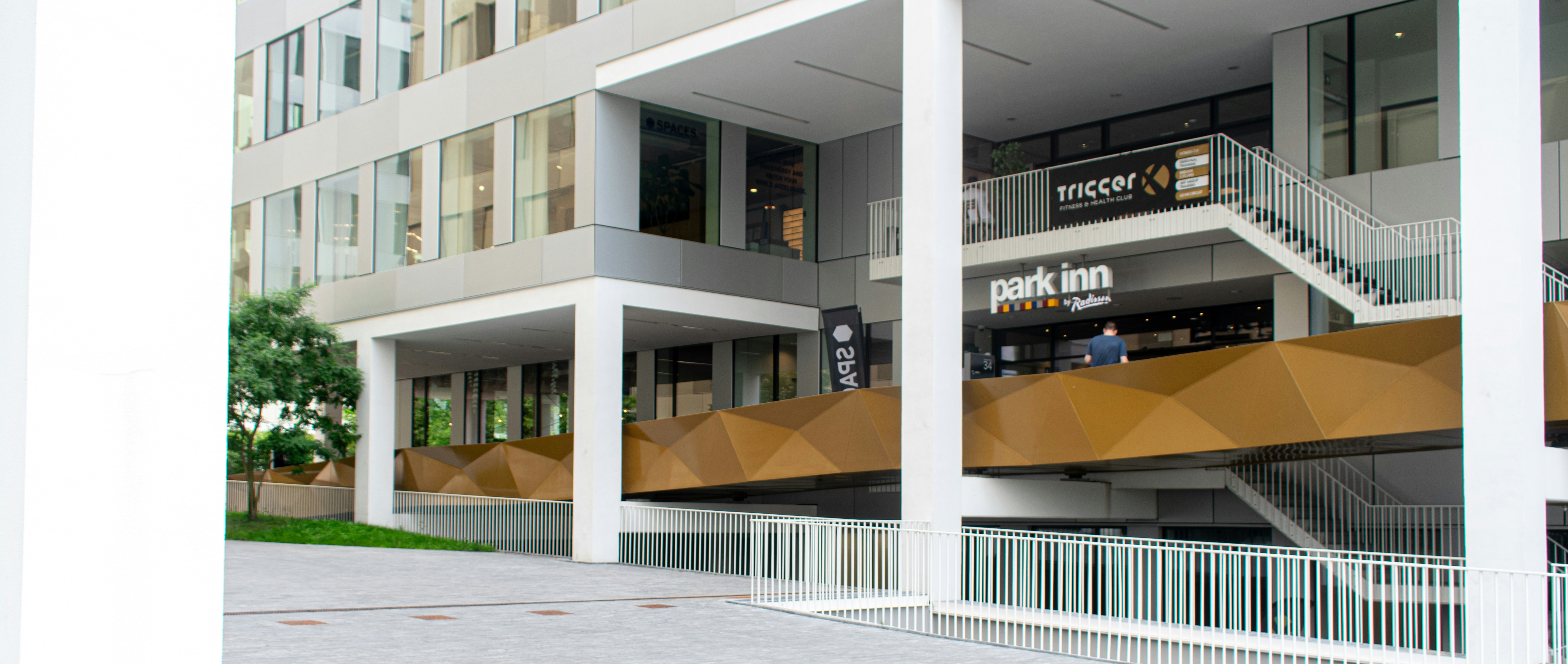 Modern hotel building showcasing successful hospitality transformation project