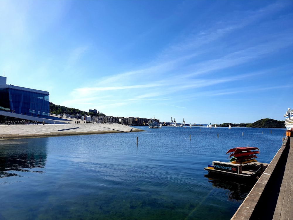 a dock with boats on it