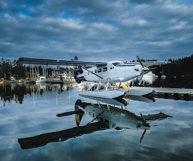 a group of airplanes on a lake