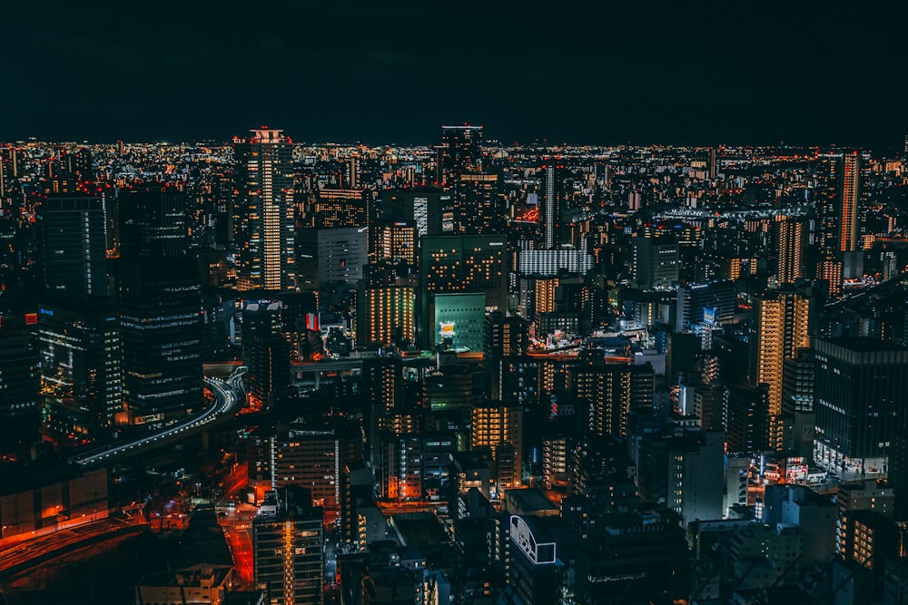 a city at night