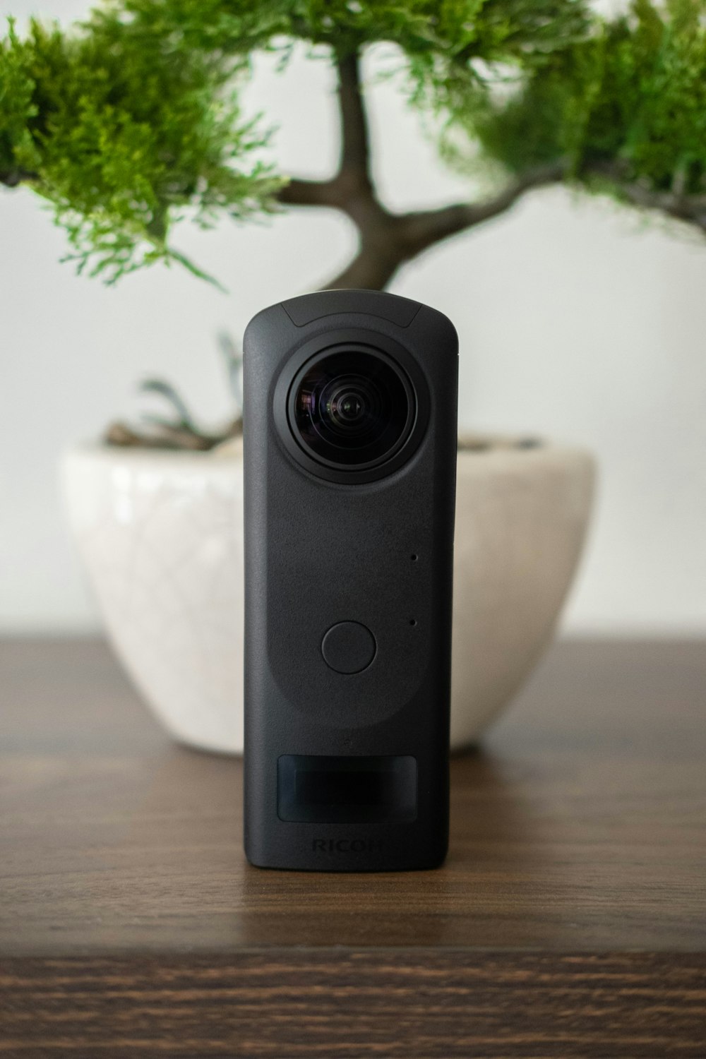 a speaker on a table