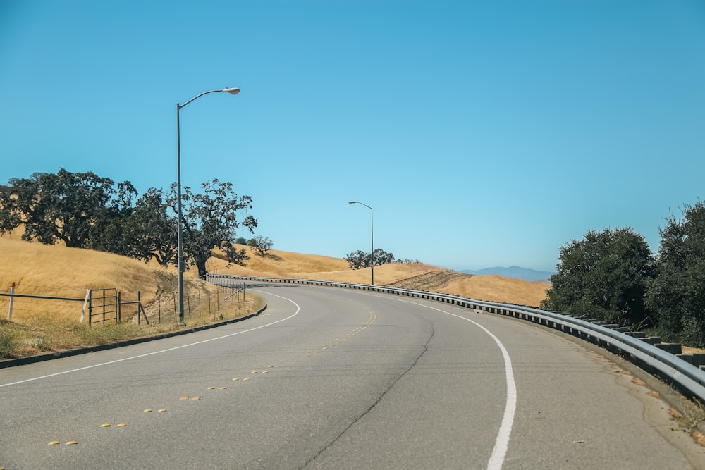 a road with trees on the side