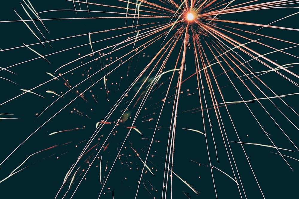 a close up of a fireworks display