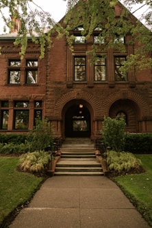 a building with a large entrance