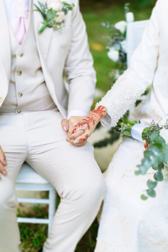 a person holding a flower