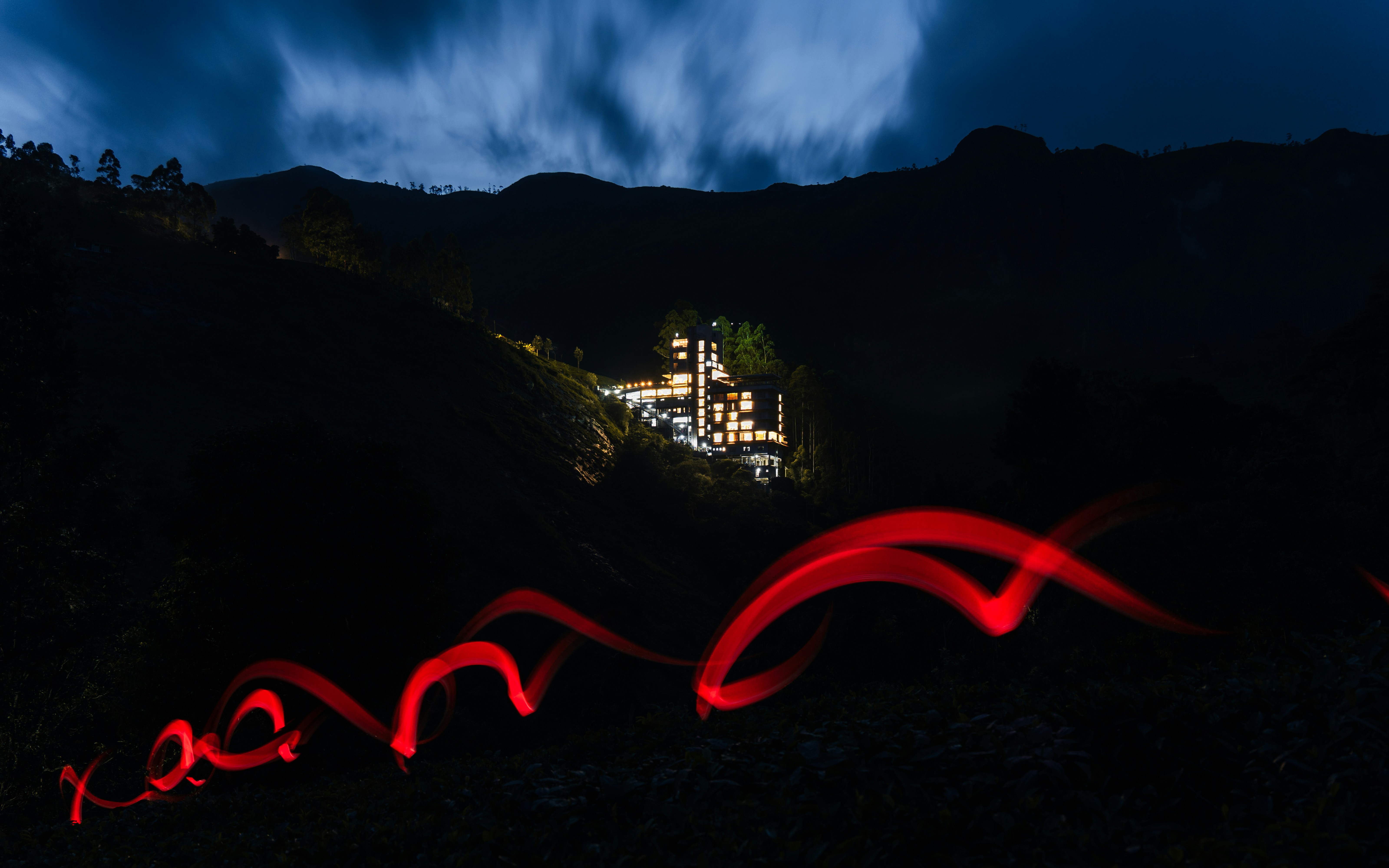 a building on a mountain