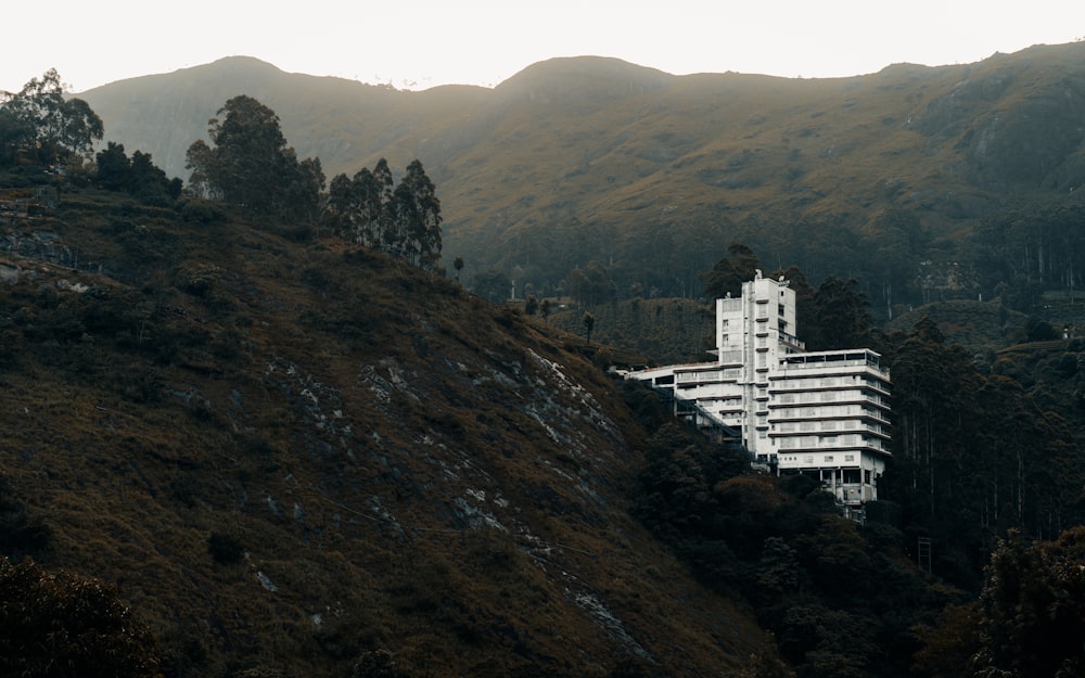 a building on a hill