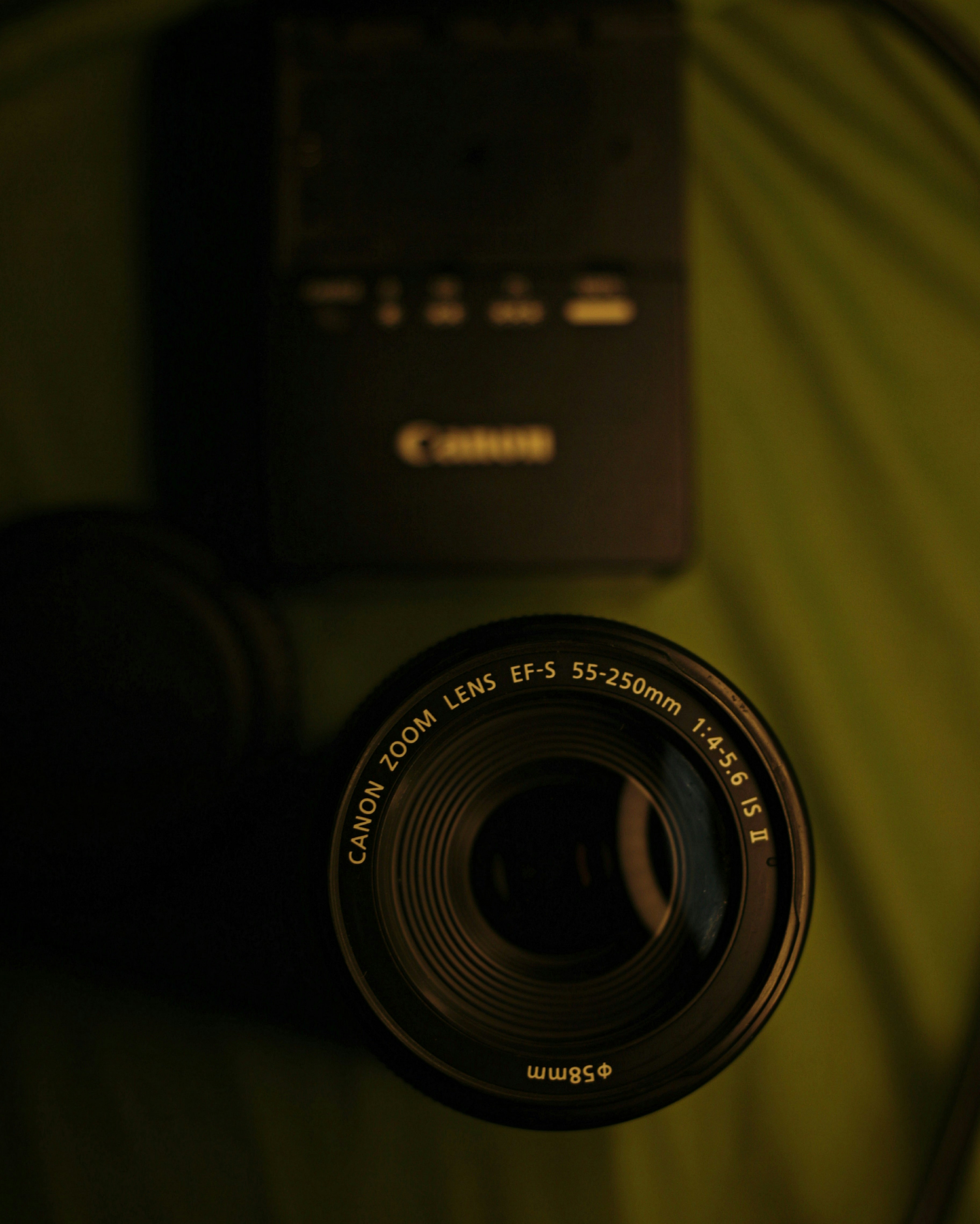 a black camera lens