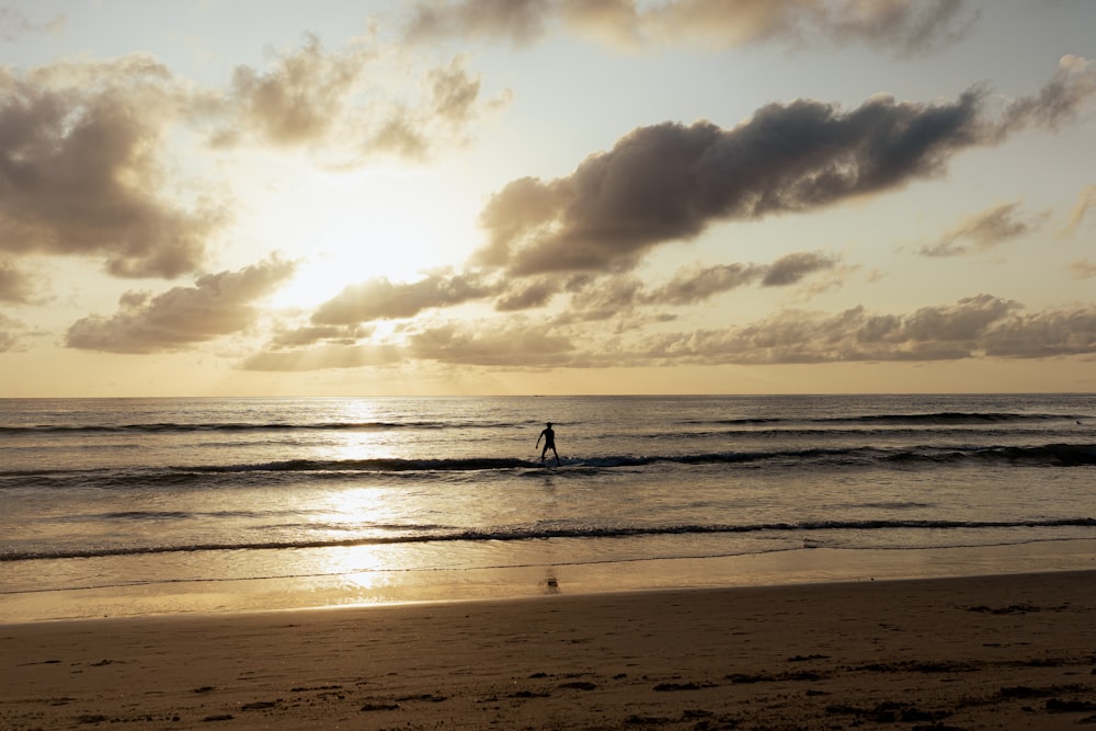 a person standing in the water