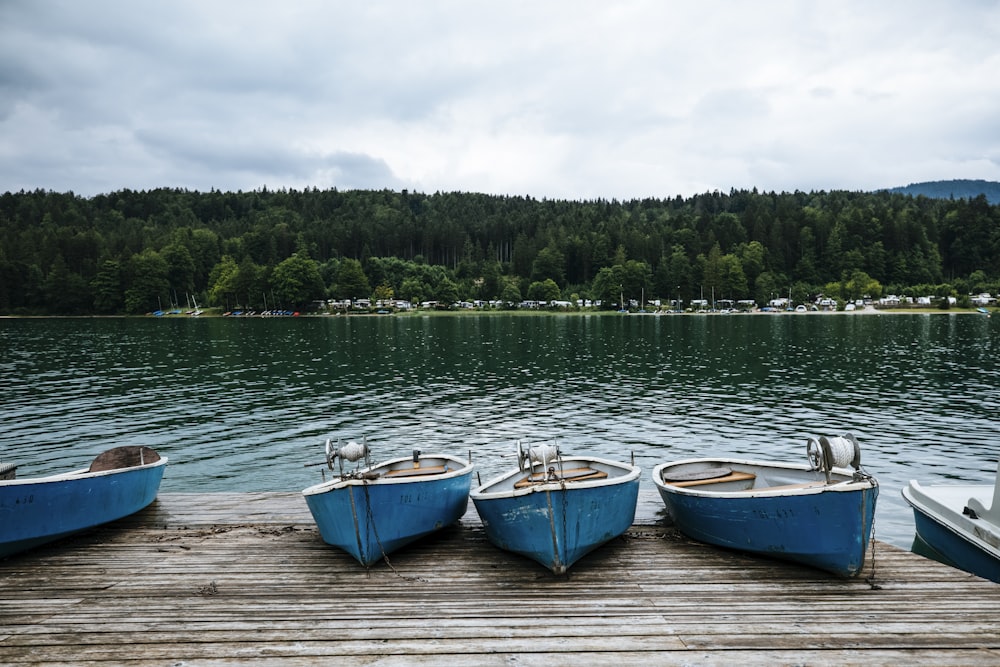 a group of boats on a dock