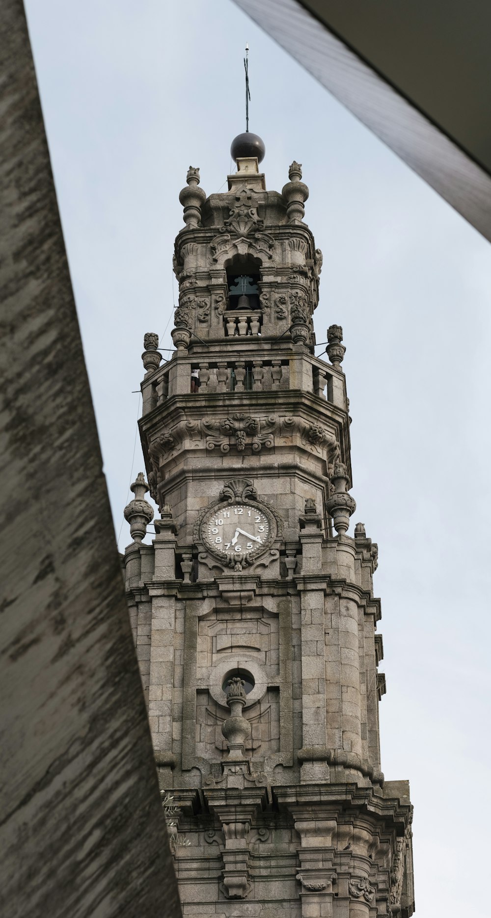 a clock on a tower