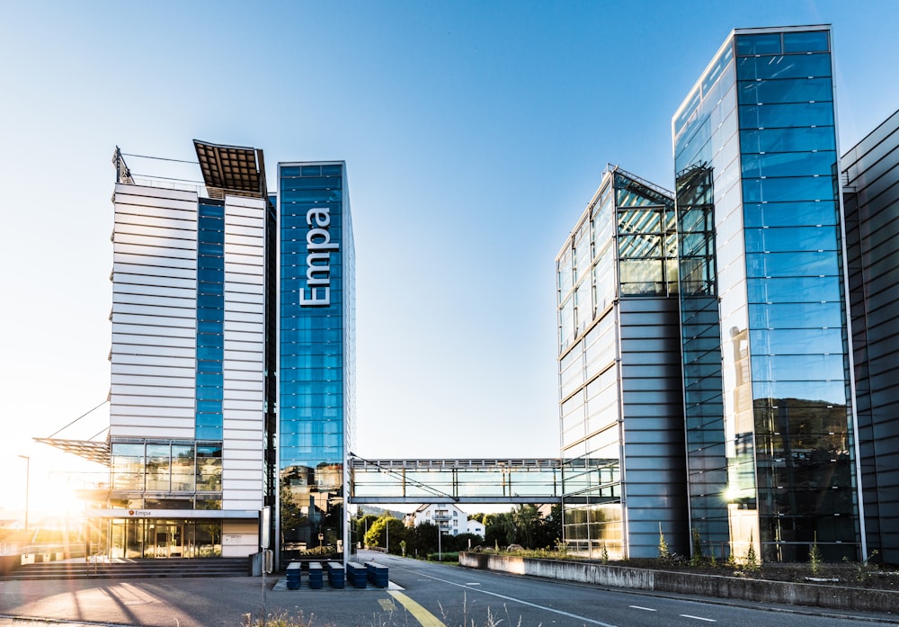 a large building with glass windows