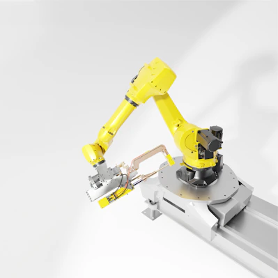 a yellow and black robot