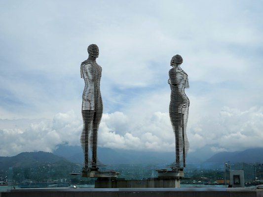 A group of tall statues — Batumi, Georgia