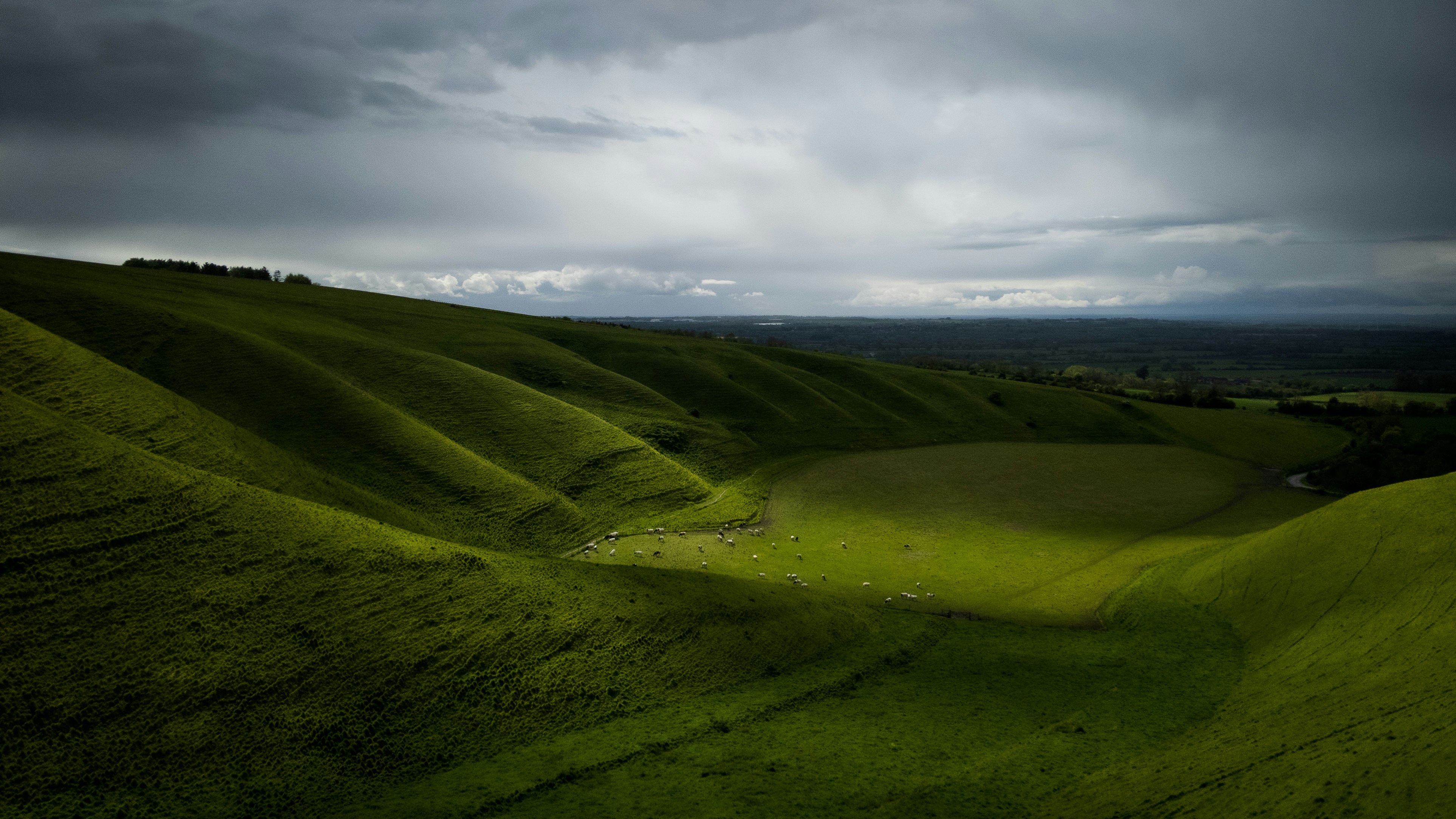 a green hilly landscape