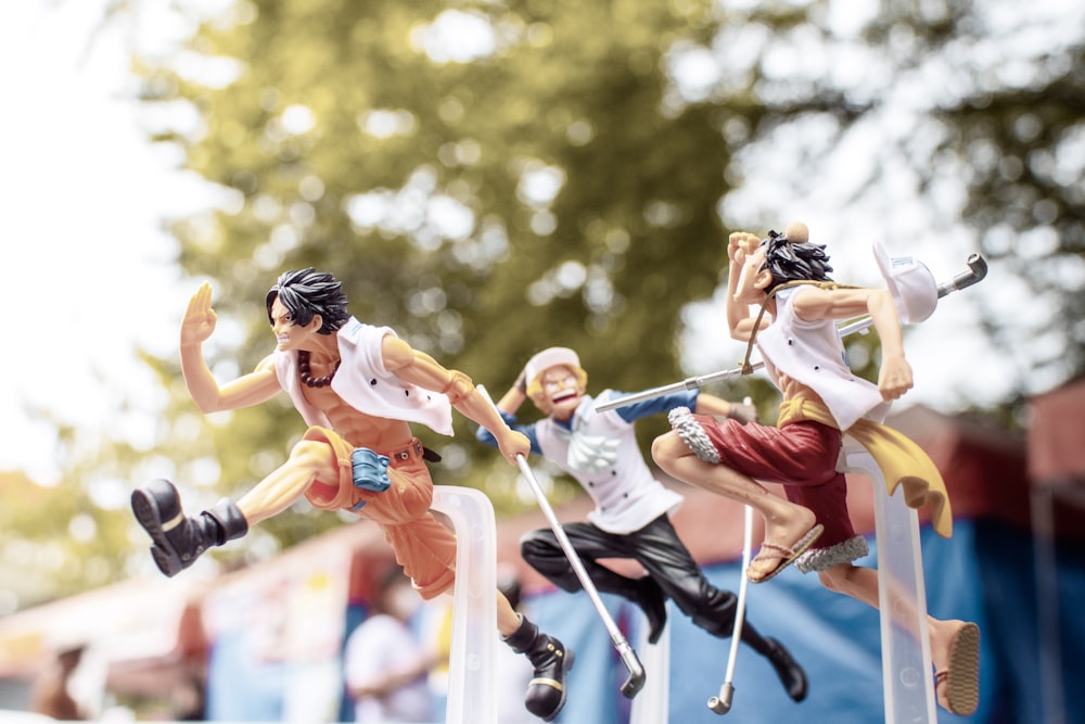 a group of people jumping in the air