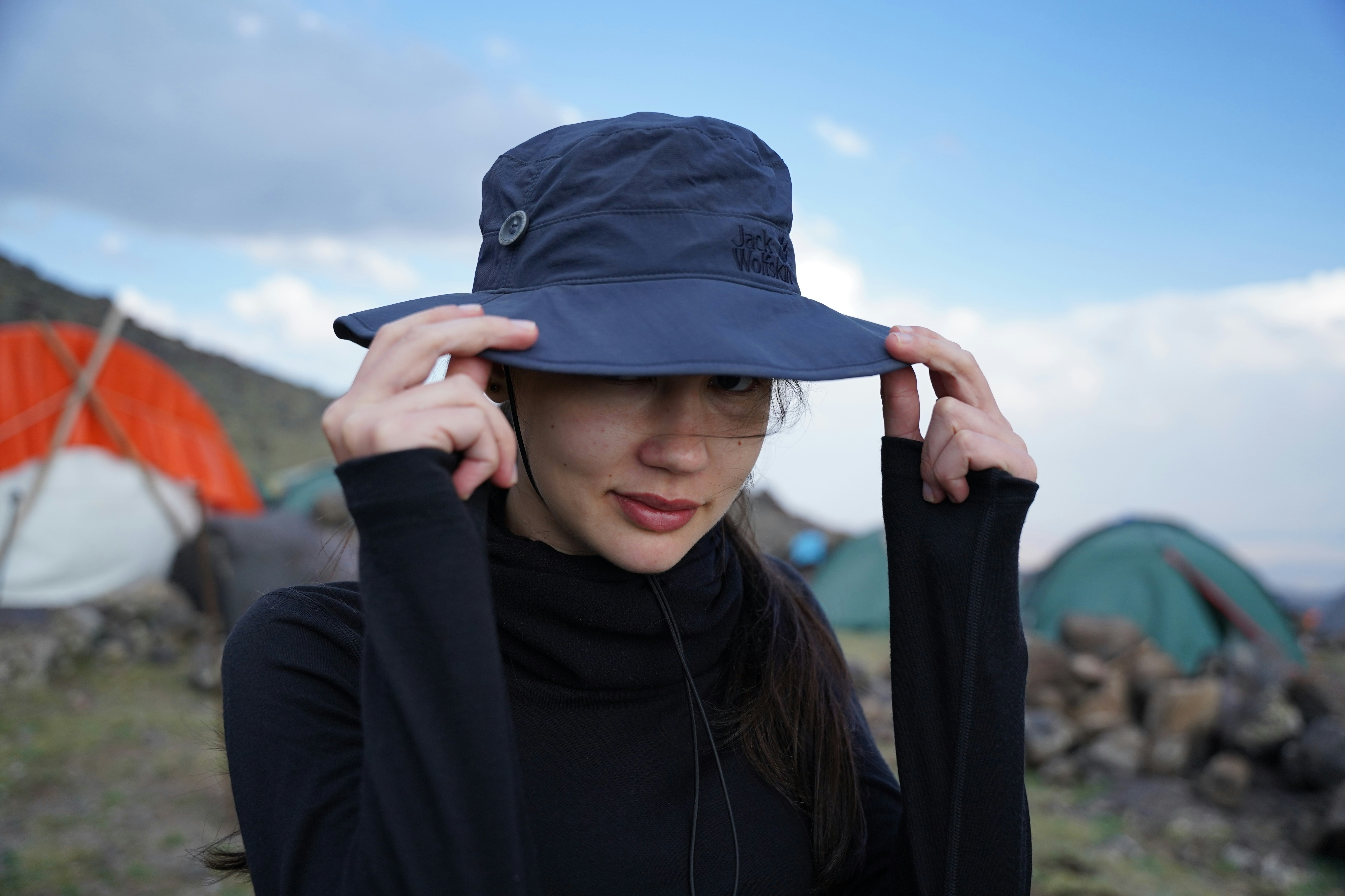 a person wearing a hat