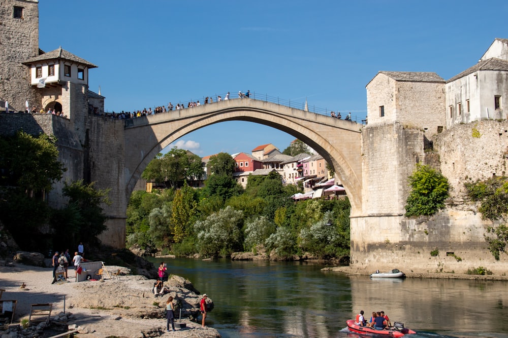 a bridge over a river