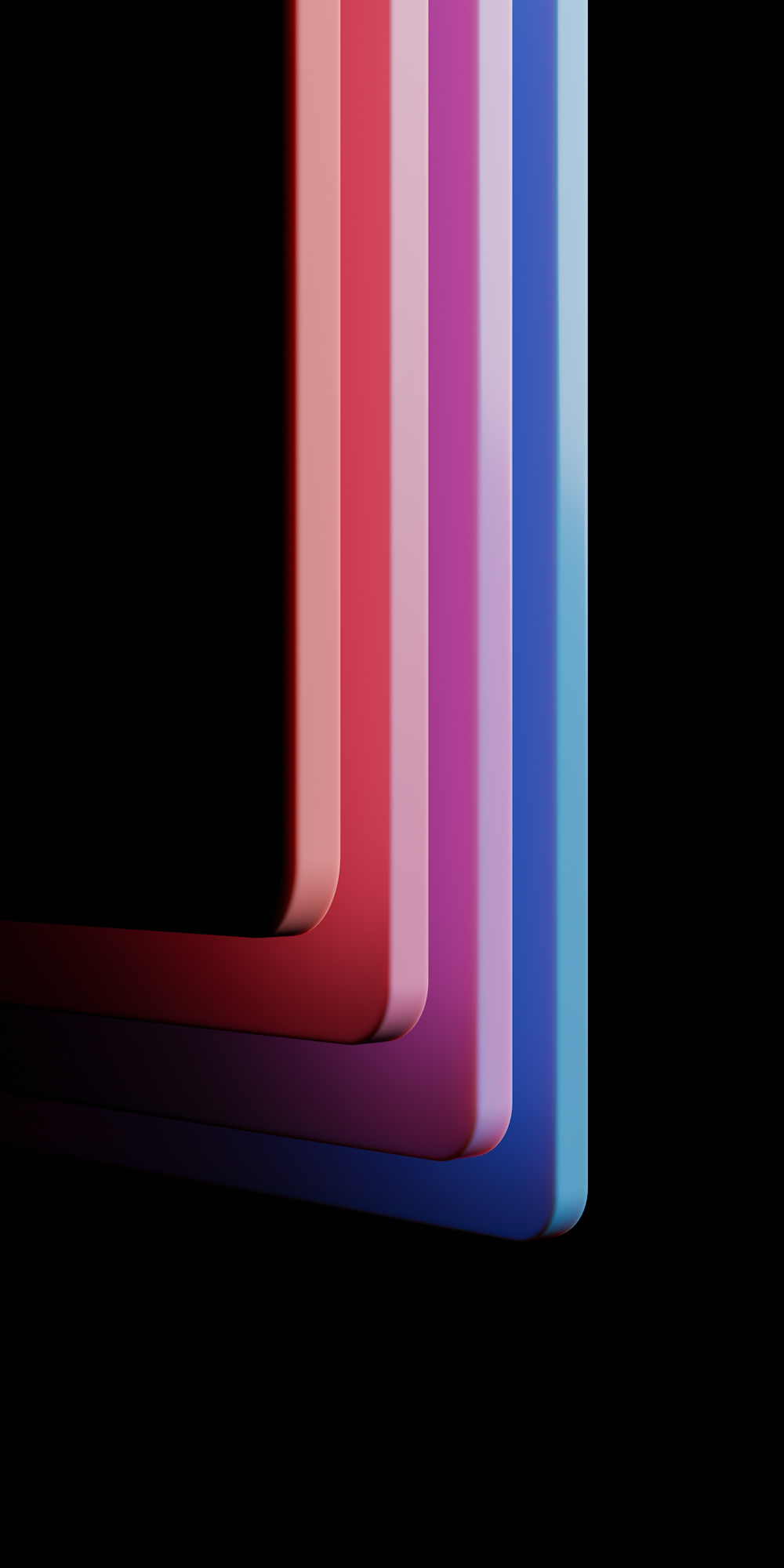 a red and blue striped logo