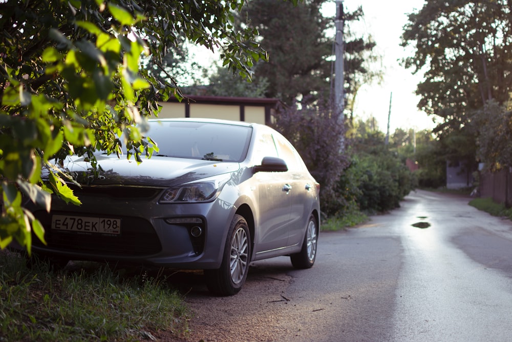 a car parked on a road