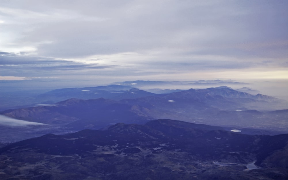 a view of a mountain range