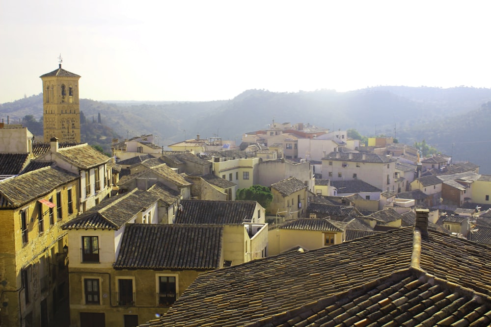 a city with many rooftops